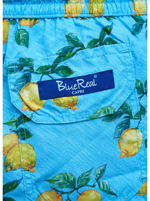 costume sartoriale da uomo con stampa limoni Blue Real Capri | ULIMONAZZURROGIALLO